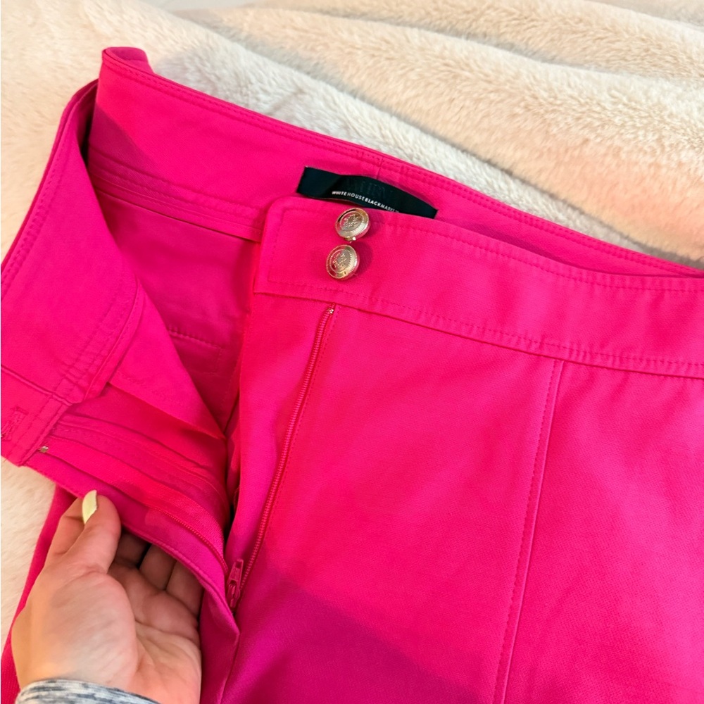 White House Black Market Bright Pink High-Waist pants